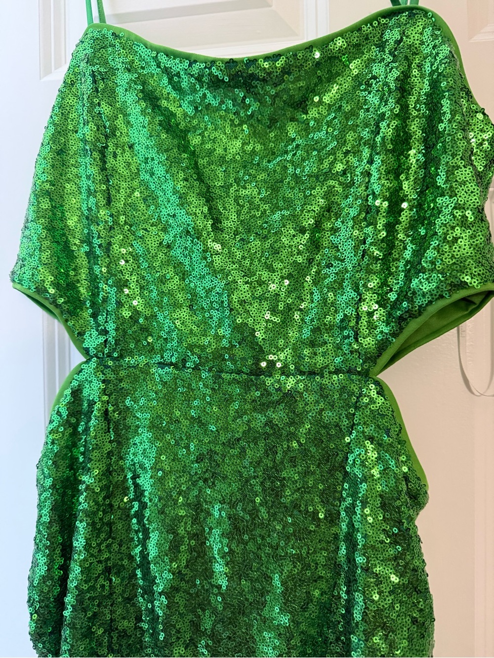 Lulus Shining and Glam Green Sequin Cutout Bodycon Mini Dress - Picture 2 of 4